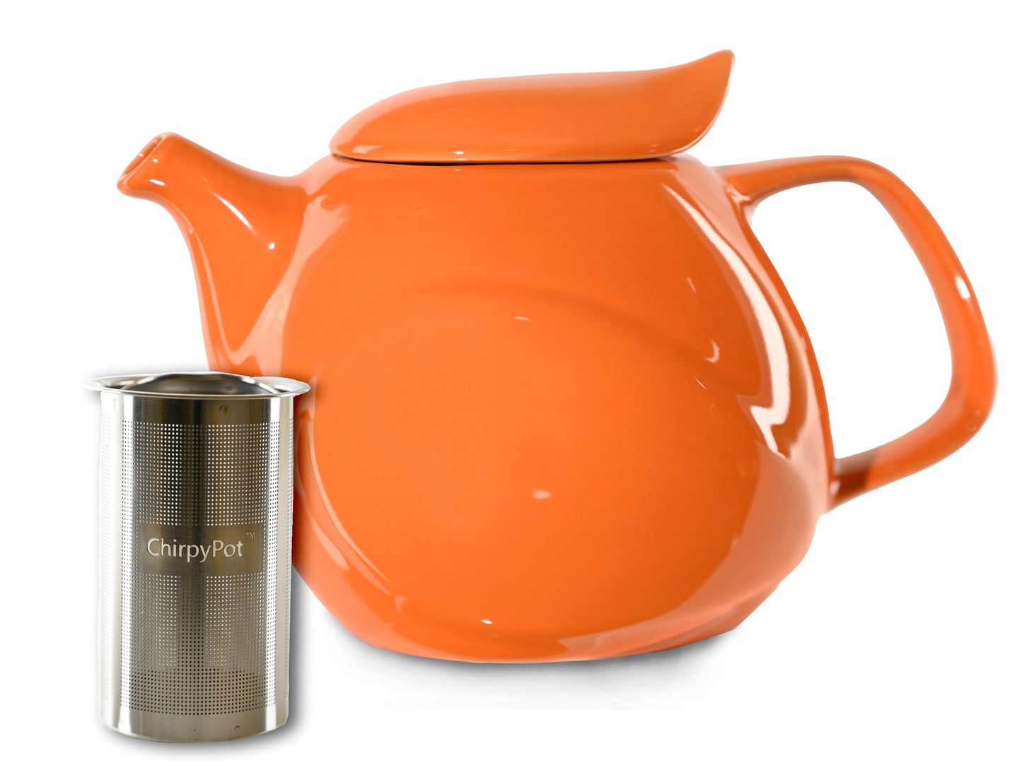 ChirpyPot Teapot Tangerine