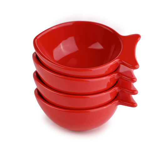 Dip Bowls Bright Red