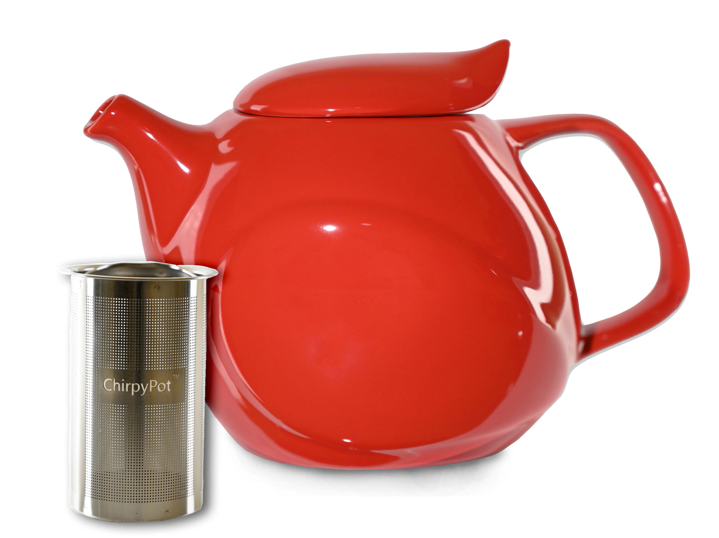 ChirpyPot Teapot Bright Red