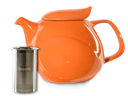 ChirpyPot Teapot Tangerine